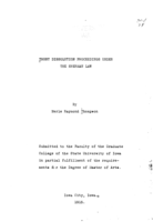 Trust dissolution proceedings under the Sherman law