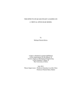 The effects of quasi-steady loading on a virtual spur gear model