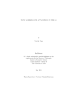 Topic modeling and applications in Web 2.0
