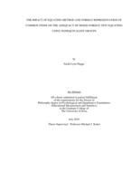 The impact of equating method and format representation of common items on the adequacy of mixed-format test equating using nonequivalent groups