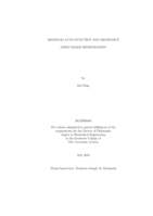 Regional lung function and mechanics using image registration