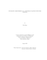 Stochastic orienteering on a network of queues with time windows