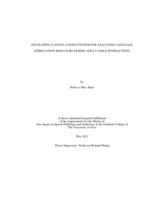 Developing a novel coding system for analyzing language stimulation behaviors during adult-child interactions