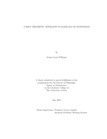 A ring theoretic approach to radicals of extensions