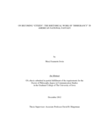 On becoming "citizen": the rhetorical work of "immigrancy" in American national fantasy