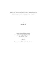 Behavioral and electrophysiological observations of attentional control in children who stutter