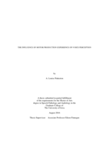 The influence of motor production experience on voice perception