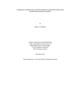 Modeling geospatial events during flood disasters for response decision-making