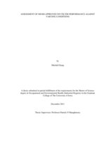 Assessment of NIOSH-approved N95 filter performance against varying conditions