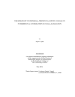 The effects of ventromedial prefrontal cortex damage on interpersonal coordination in social interaction
