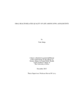 Oral health related quality of life among Iowa adolescents