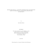 Beyond relational: a database architecture and federated query optimization in a multi-modal healthcare environment