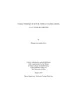 Characteristics of motor vehicle crashes among 14 & 15 year old drivers