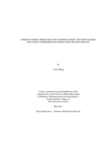 Understanding Medicare part D beneficiaries’ decision making for using comprehensive medication review service