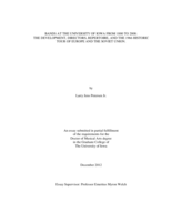 Bands at The University of Iowa from 1880 to 2008: their development, directors, repertoire, and the 1966 historic tour of Western Europe and the Soviet Union.