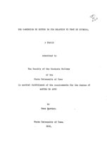 The pantheism of Goethe in its relation to that of Spinoza