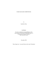 Nurse manager competencies
