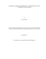 Imagining American democracy: the rhetoric of new conservative populism