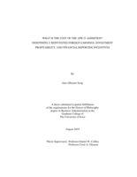 What is the cost of the APB 23 assertion? indefinitely reinvested foreign earnings, investment profitability, and financial reporting incentives
