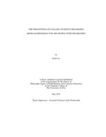 The perceptions of college students regarding microaggressions toward people with disabilities