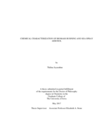 Chemical characterization of biomass burning and sea spray aerosol