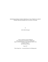 Indonesian public school principals' enactment of agency within the boundaries set by social systems