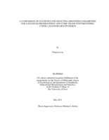 A comparison of statistics for selecting smoothing parameters for loglinear presmoothing and cubic spline postsmoothing under a random groups design