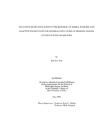 Inclusive music education in the Republic of Korea: policies and adaptive instruction for general educators of primary school students with disabilities