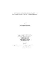 Efficacy of a sentence writing strategy for postsecondary students with special needs