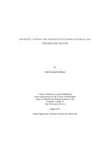 Effortful control and adaptive functioning in school-age children who stutter