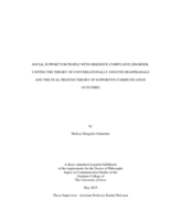 Social support for people with obsessive-compulsive disorder: uniting the theory of conversationally-induced reappraisals and the dual-process theory of supportive communication outcomes
