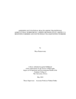 Assessing occupational health among transitional agricultural workforces: a mixed methods study among U.S. beginning farmers and South Indian tea harvesting workers