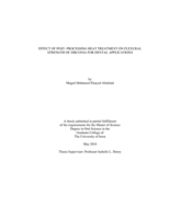 Effect of post- processing heat treatment on flexural strength of zirconia for dental applications
