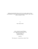 Modeling groundwater quality in an arid agricultural environment in the face of an uncertain climate: the case of Mewat District, India