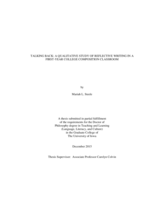 Talking back: a qualitative study of reflective writing in a first-year college composition classroom