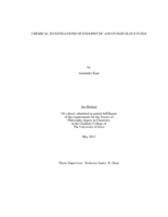 Chemical investigations of endophytic and fungicolous fungi