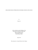 Stream processing optimizations for mobile sensing applications
