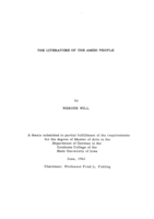The Literature of the Amish People