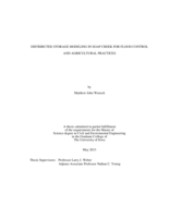 Distributed storage modeling in Soap Creek for flood control and agricultural practices