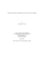 The early history of character evolution in alligatoroids