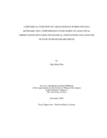 A historical overview of Carlos Seixas's works for solo keyboard and a performance guide based on analytical observations including pedagogical annotations and analysis of four of his keyboard pieces