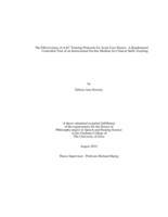 The effectiveness of AAC training protocols for acute care Nurses: a randomized controlled trial of an instructional on-line medium for clinical skills teaching