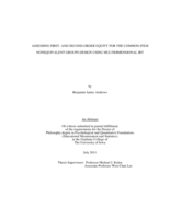 Assessing first- and second-order equity for the common-item nonequivalent groups design using multidimensional IRT