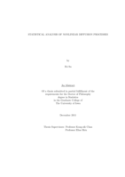 Statistical analysis of non-linear diffusion process