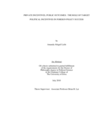 Private incentives, public outcomes: the role of target political incentives in the success of foreign policy