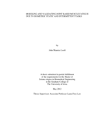 Modeling and validating joint based muscle fatigue due to isometric static and intermittent tasks