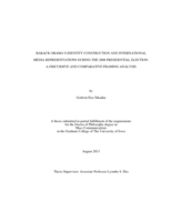 Barack Obama's Identity Construction and International Media Representations During The 2008 Presidential Election: A Discursive and Comparative Framing Analysis