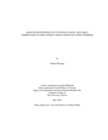 Association between occupational injury and early termination of employment among manufacturing workers