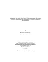 Examining the effects of paper-based and computer-based modes of assessment on mathematics curriculum-based measurement