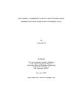Input model uncertainty and reliability-based design optimization with associated confidence level